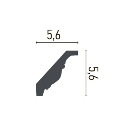 Cornisa poliuretan flexibil C754F - 5.6x5.6x200 cm - Img 2