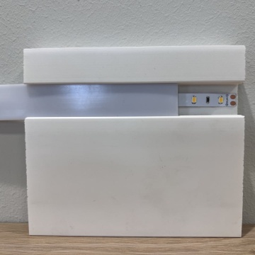 Difuzor de lumina LED din PVC, alb, 2.2x100 cm - Img 4