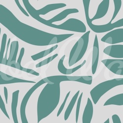 Fototapet, Abstract Leafs, Turquoise, Rebel Walls - Img 5