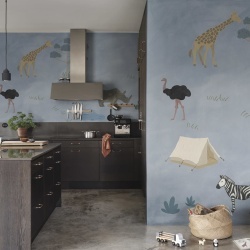 Fototapet, Animal Safari, Blue, Rebel Walls - Img 3