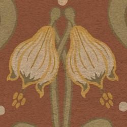 Fototapet, Art Nouveau Flower, Red, Rebel Walls - Img 4