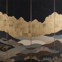 Fototapet Artistic Montagne et Ciel Pepite Rêve MP107