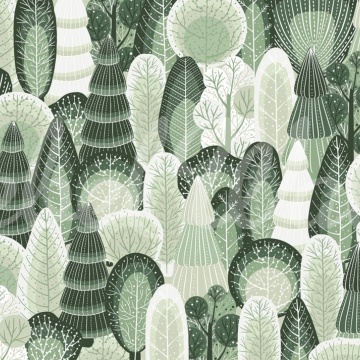 Fototapet, Artsy Trees, Green, Rebel Walls - Img 2