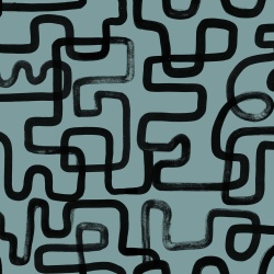 Fototapet, Artzy Lines, Petrol, Rebel Walls - Img 2