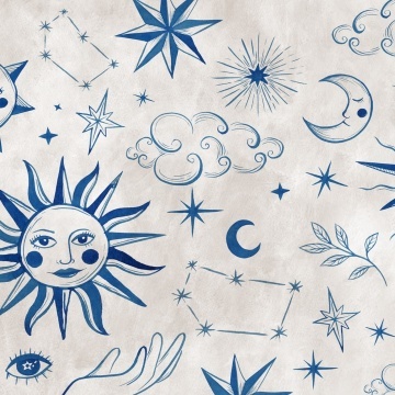 Fototapet, Astrology, Blue, Rebel Walls - Img 2
