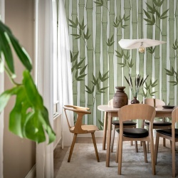 Fototapet, Bamboo Forest, Green, Rebel Walls - Img 3