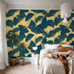 Fototapet, Big Ginko, Petrol, Rebel Walls - Img 3