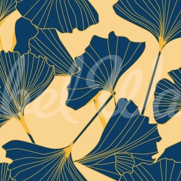Fototapet, Big Ginko, Petrol, Rebel Walls - Img 2