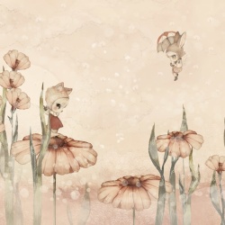 Fototapet, Bloomy Fields of Marion, Pink, Rebel Walls - Img 2