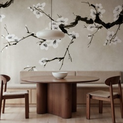 Fototapet, Blush of Spring, White, Rebel Walls