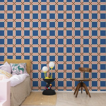 Fototapet, Bold Grid, Blue, Rebel Walls - Img 3