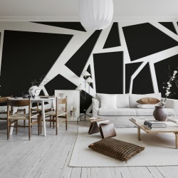Fototapet, Bold Mosaic, Graphite, Rebel Walls