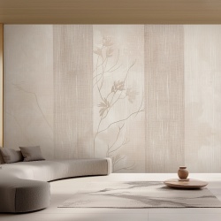 Fototapet Botanic Marron et Beige Voile Rêve MV203 - Img 2