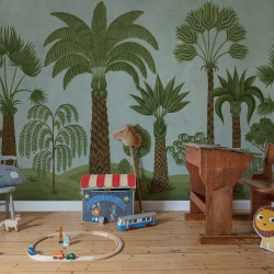 Fototapet, Botanical Bliss, Blue, Rebel Walls