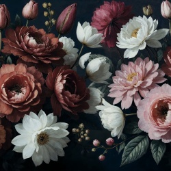 Fototapet, Bouquet in Bloom, Dark, Rebel Walls - Img 2
