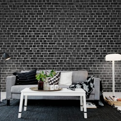 Fototapet, Brick Wall, Black, Rebel Walls - Img 6