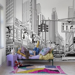 Fototapet, Cartoon City Kids, Rebel Walls - Img 4