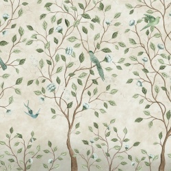 Fototapet, Chinoiserie Dream, Light Green, Rebel Walls - Img 2