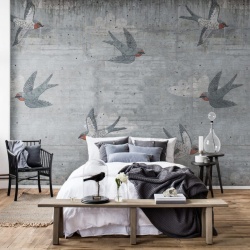 Fototapet, Concrete Art, Swallow, Rebel Walls - Img 6