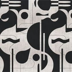 Fototapet Contours in Bold (Monochrome) - personalizat, VLAdiLA - Img 2