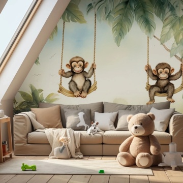 Fototapet copii, Funny monkeys 011 - Img 1