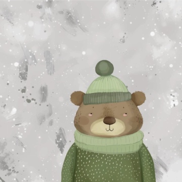 Fototapet copii, Winter bear 002 - Img 2