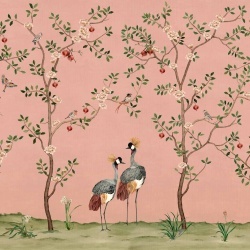 Fototapet Crowned Crane, Rose, Coordonne - Img 2
