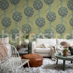 Fototapet, Cynara Grace, Soft Green, Rebel Walls