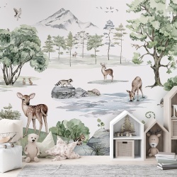 Fototapet Deer Forest - Winter, Kikki Belle - Img 3