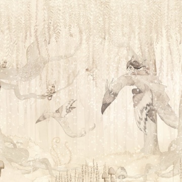 Fototapet, Dream Forest Girl, Off White, Rebel Walls - Img 6