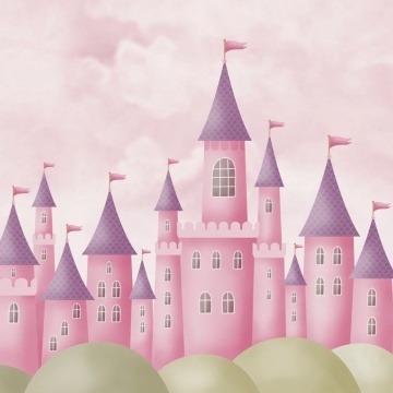 Fototapet, Dreamy Castle, Pink, Rebel Walls - Img 2