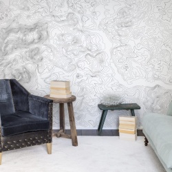 Fototapet, Elevation Lines, White, Rebel Walls - Img 6