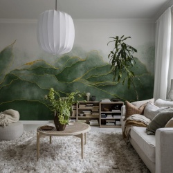 Fototapet, Emerald Leaves, Rebel Walls