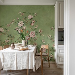 Fototapet, Floral Chinoiserie, Green, Rebel Walls - Img 3
