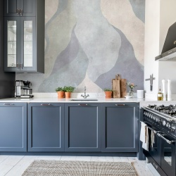 Fototapet, Flowing Forms, Blue, Rebel Walls