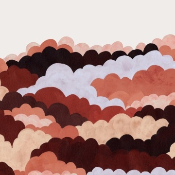 Fototapet, Fun Clouds, Red, Rebel Walls - Img 2