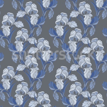 Fototapet, Garland Flora, Blue, Rebel Walls - Img 2