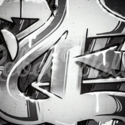 Fototapet, Graffiti Wall, Black & White, Rebel Walls - Img 2