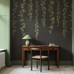 Fototapet, Hanging Leaves, Graphite, Rebel Walls