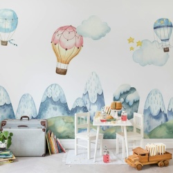 Fototapet, Happy Balloons, Pastel, Rebel Walls