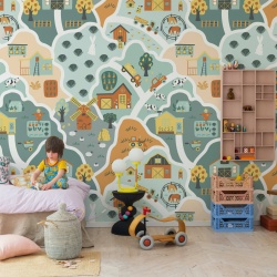 Fototapet, Happy Landscape, Multi, Rebel Walls