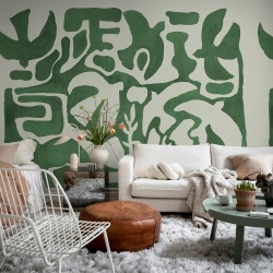 Fototapet, Harmony Forms, Green, Rebel Walls