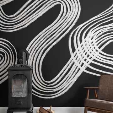 Fototapet, Ink Stripes, Black, Rebel Walls - Img 4