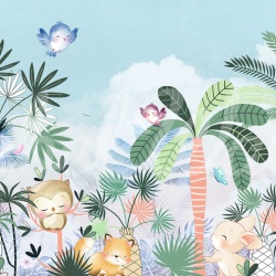 Fototapet, Jungle Fun, Pastel, Rebel Walls - Img 2