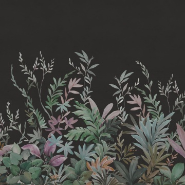 Fototapet, Jungle Meadow, Black, Rebel Walls - Img 2