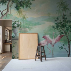 Fototapet Landscape with Flamingos, Exoticism, Coordonne - Img 3