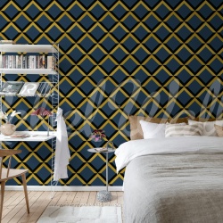 Fototapet, Lattice, Dark Blue, Rebel Walls