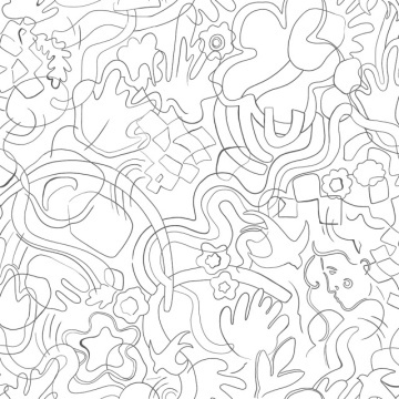 Fototapet lavabil, Line Art 9529W - Img 3