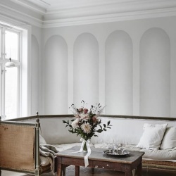 Fototapet lavabil, Ljung Light grey, Sandberg