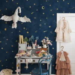 Fototapet lavabil, Starry Sky Petrol, Sandberg